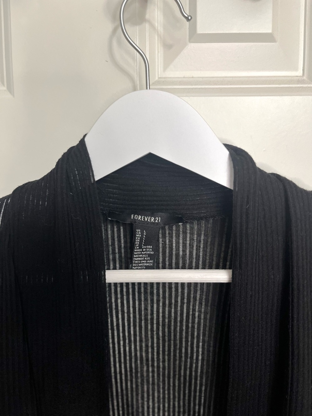Forever 21 Sheer Ribbed Open Cardigan - Picture 3 of 3